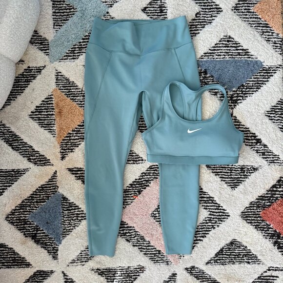 Nike Universa Women's High-Waisted 7/8 Leggings, No Front Seam - Large - teal - Picture 9 of 9